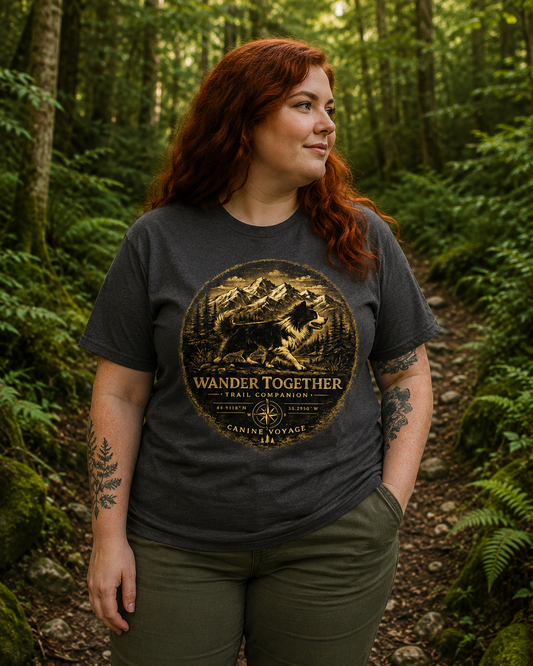 Wander Together T-Shirt — Border Collie