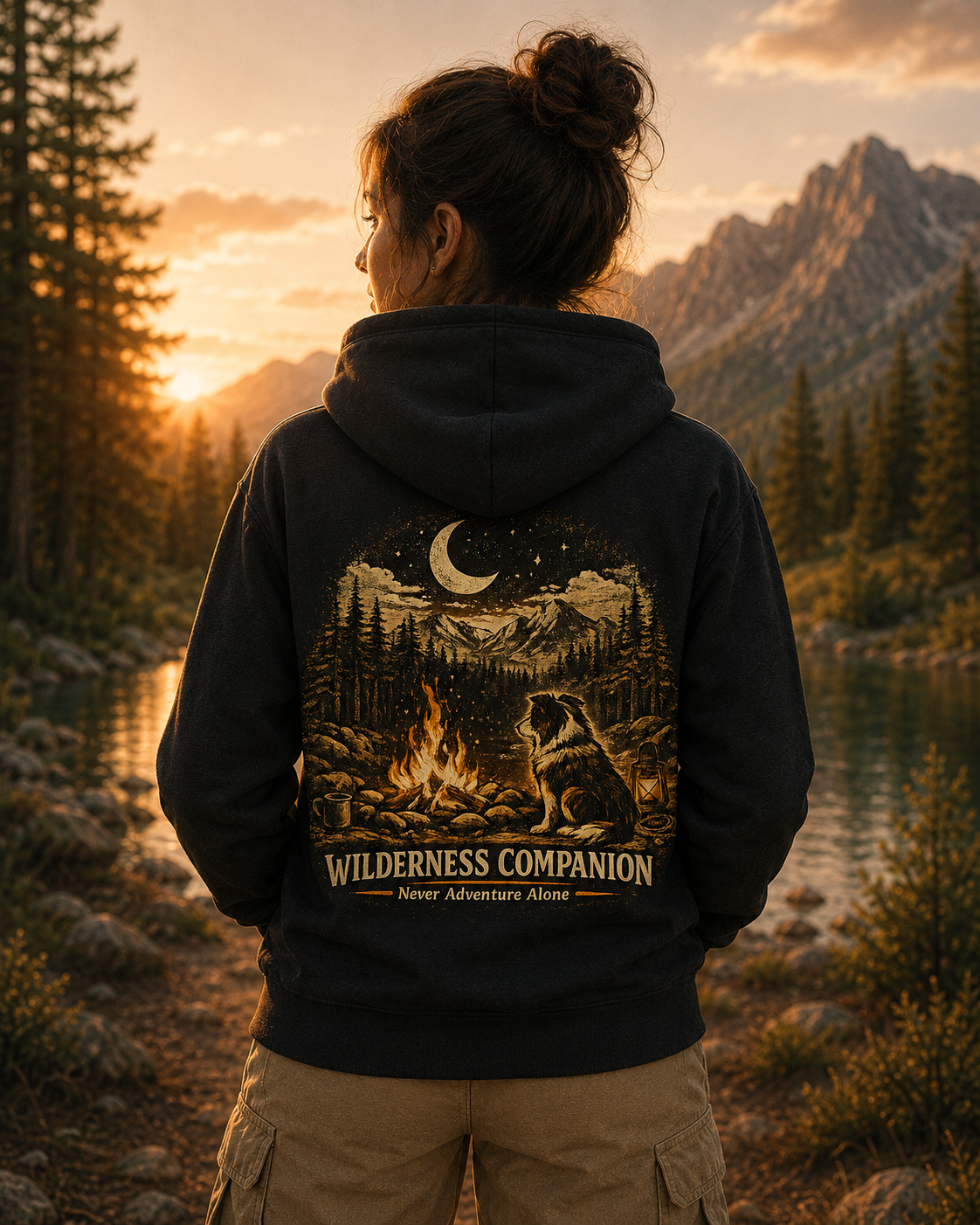 Wilderness Trek Hoodie — Border Collie